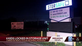 Six children found locked in Milwaukee storage unit, 2 arrested