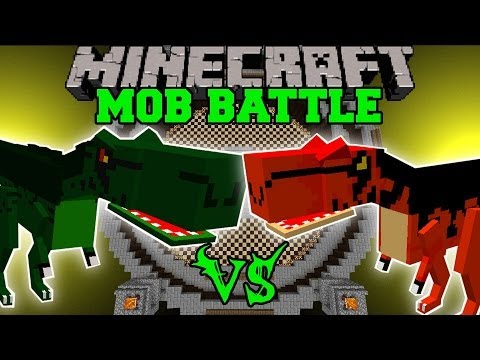 T-REX VS ALOSAURUS - Minecraft Mob Battles - OreSpawn 