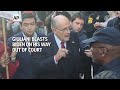 Rudy Giuliani blasts Biden on his way out of court in Georgia defamation case  - 01:19 min - News - Video