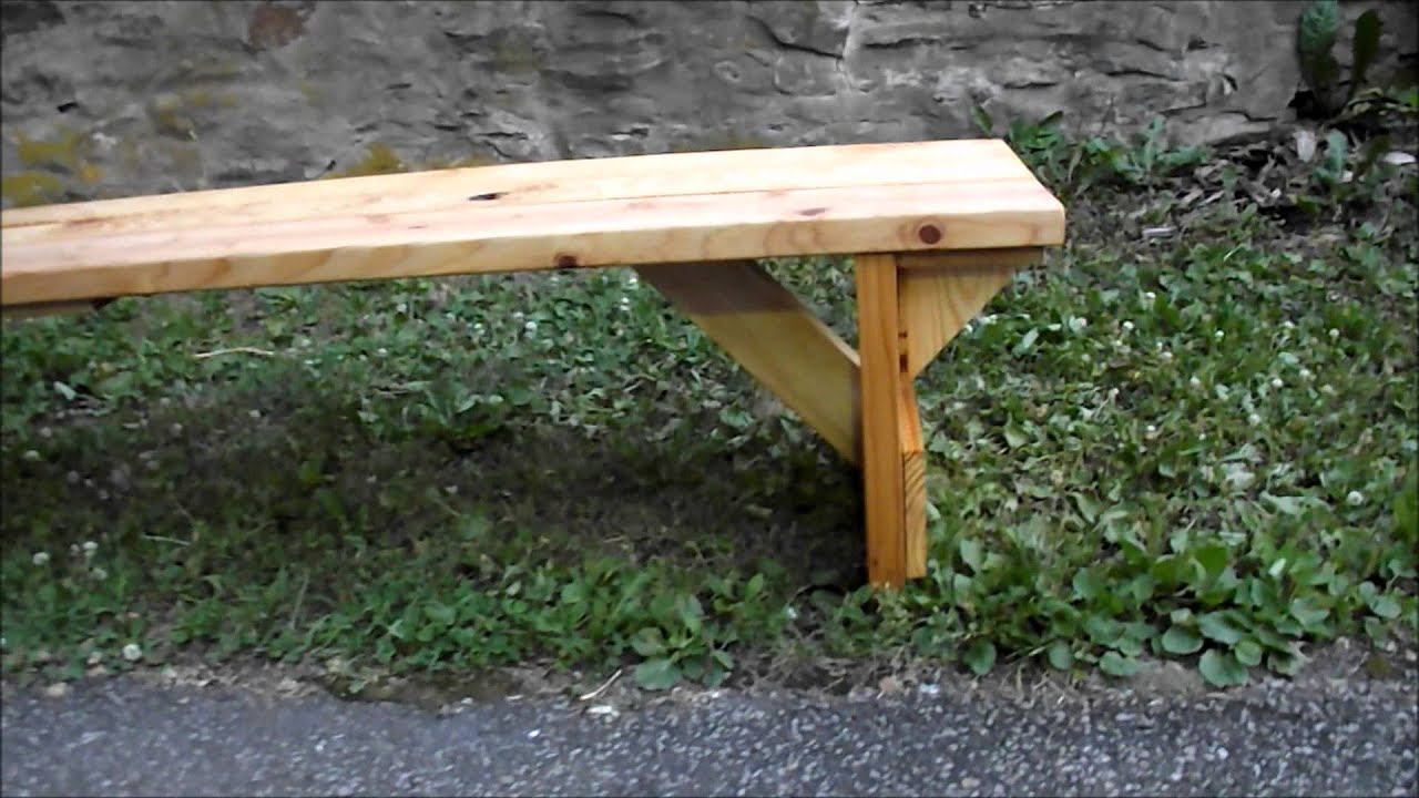 Homemade Reclaimed wood bench. Starring Sophy. - YouTube