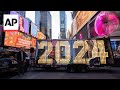 New Years Eve numerals arrive in New York Citys Times Square