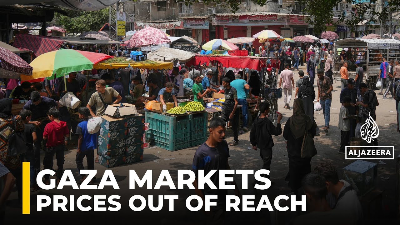 Gaza food markets: Palestinians struggle to afford commercial goods