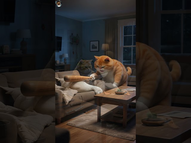 Rescued duck became dinner… Cat's plan succeeded! #funny #animals #cat #shortsfeed #cute #animation