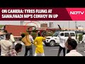 Uttar Pradesh News | Tyres Flung At Samajwadi Party MPs Convoy In UP. Akhilesh Yadav Reacts