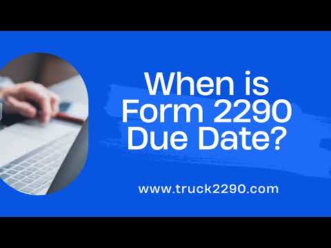 Form 2290 Heavy Highway Vehicle Use Tax Return - File 2290 Online