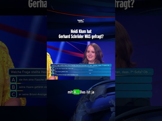 Heidi Klum hat Schröder WAS gefragt | heute-show #shorts