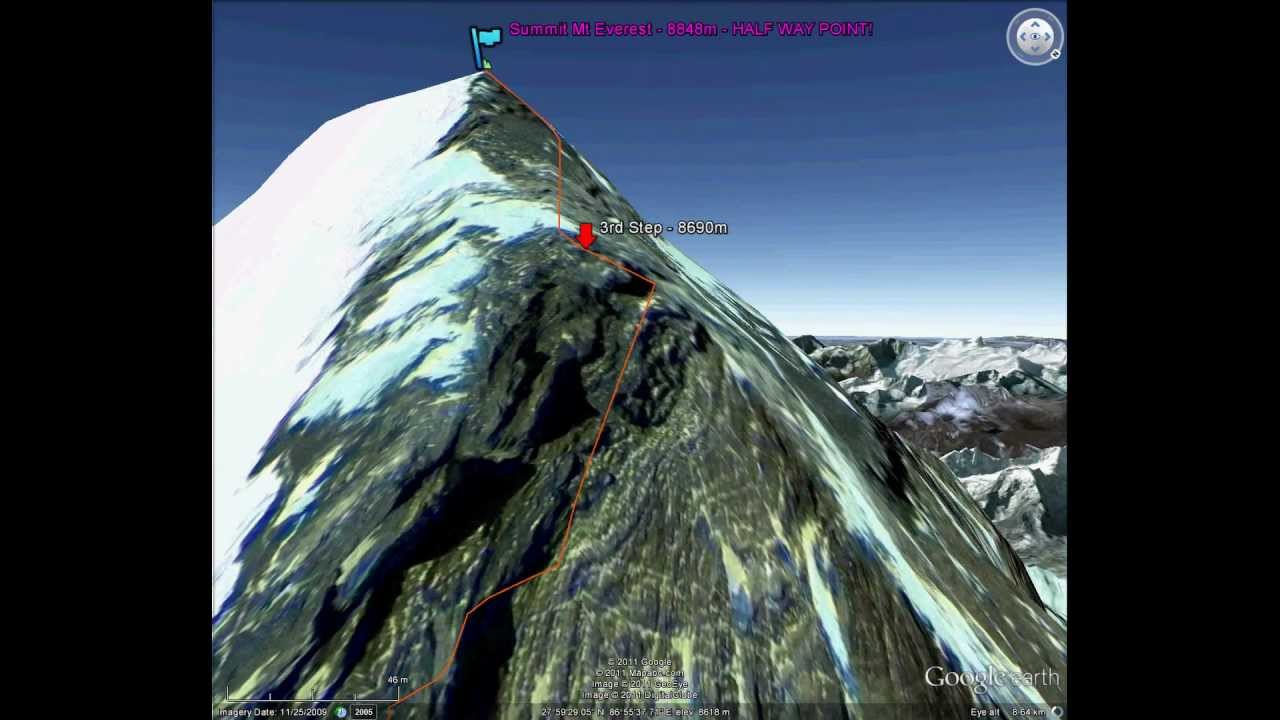 Mount Everest North Ridge Climbing Route in 3D - YouTube
