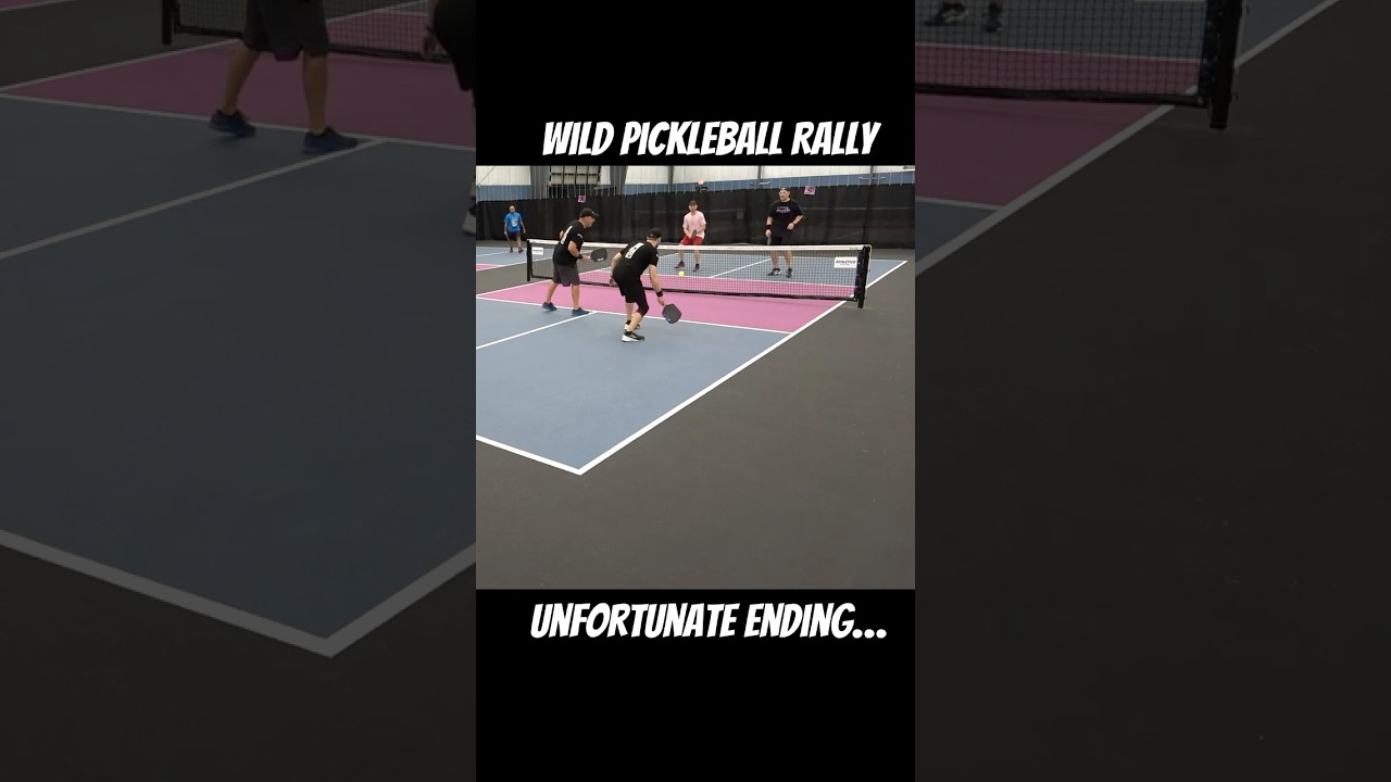Wild #Pickleball Rally With Unfortunate Ending
