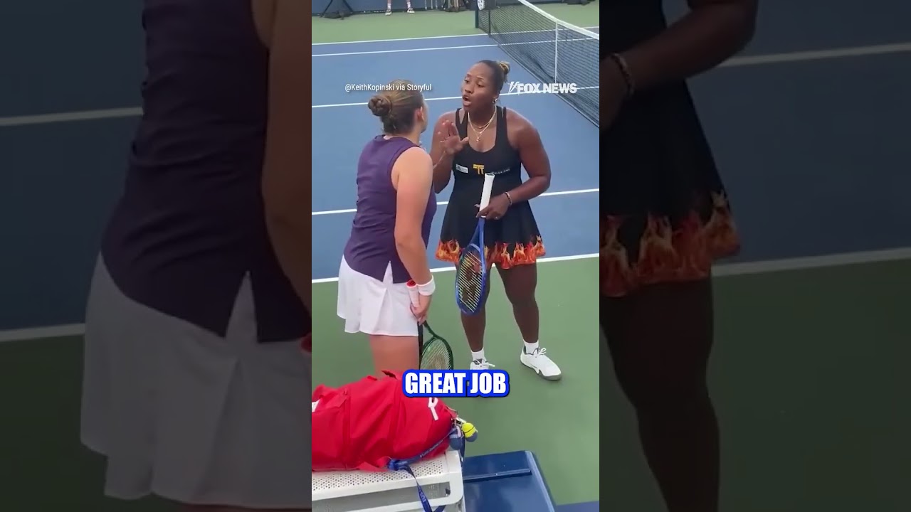 HEATED EXCHANGE: Taylor Townsend and Latvian Jelena Ostapenko clash on the court #shorts #usa