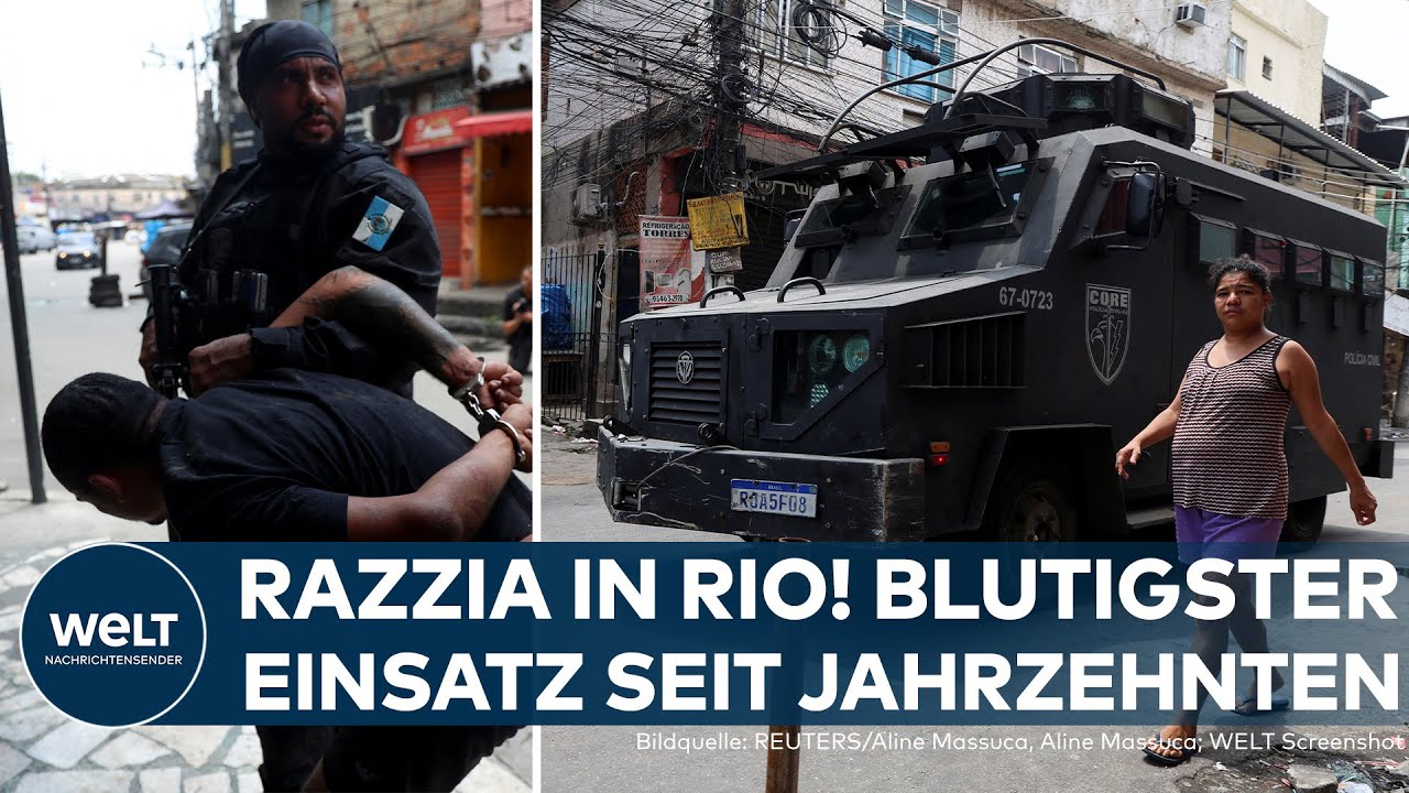 RIO DE JANEIRO: Razzia — Drogenkrieg auf blutigem Höhepunkt! Sprengsätze per Drohnen abgeworfen
