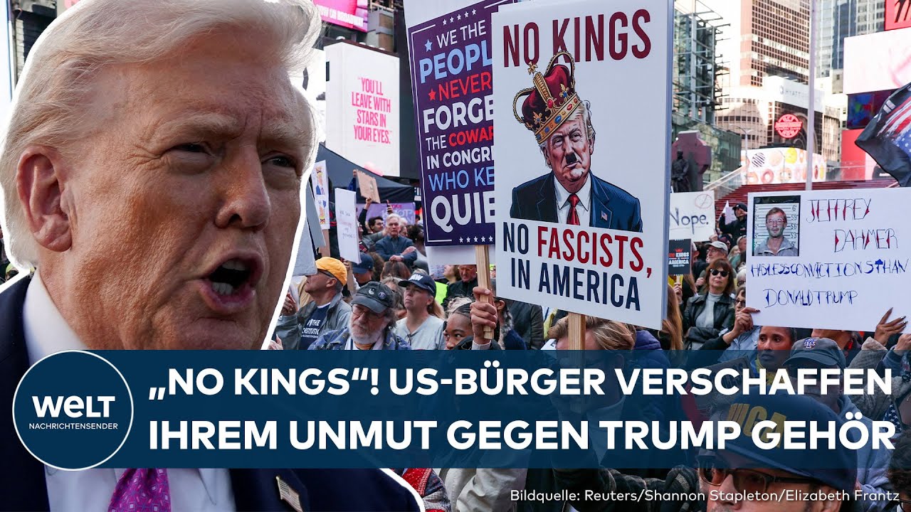 USA: "No Kings"! Millionen Amerikaner gehen gegen Trumps "autoritäre" Regierung auf die Straße