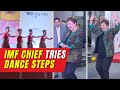 IMF Chief dances to Indian folk, wins hearts