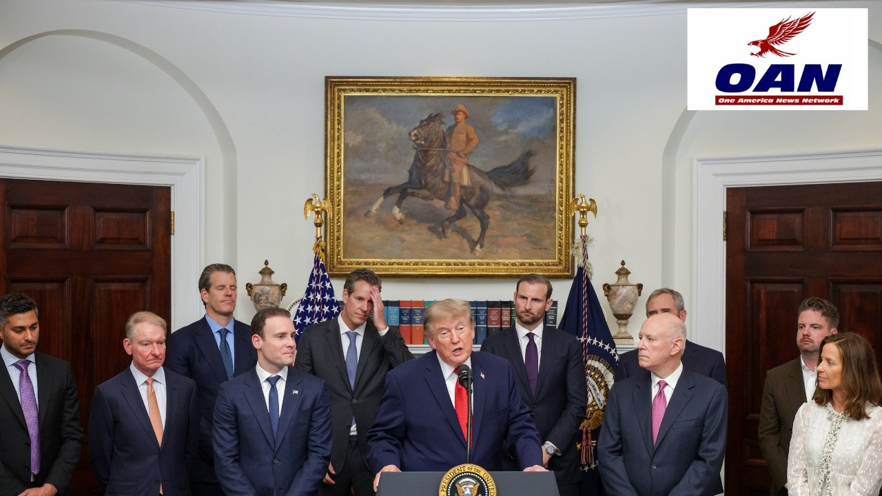 President Trump hosts tech and crypto leaders for a meeting at the White House