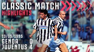 Genoa 0-4 Juventus | Baggio, Ravanelli, Jarni & Vialli all Score in 1995! | Classic Match Highlights