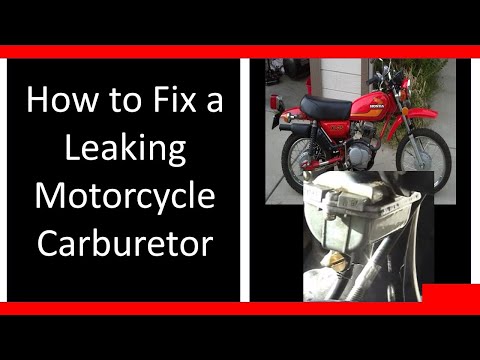 Honda xr80 fuel leaking out of carb overflow #2