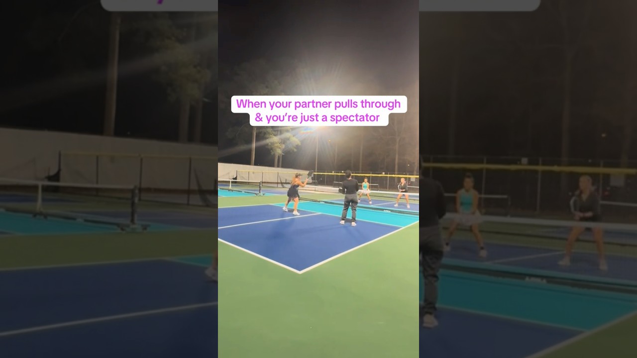 When Your Partner Takes Over 😂 #Pickleball #PickleballMemes #PickleballShorts ￼