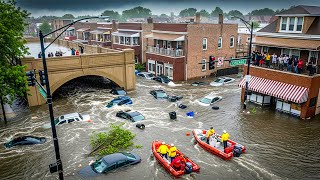 Flash Flood Chaos in Chicago! Entire Neighborhoods Underwater in Illinois