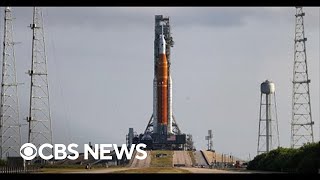 NASA’s Artemis 1 moon rocket arrives at Kennedy Space Center launch pad