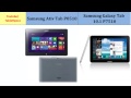 Samsung Ativ Tab P8510 and Samsung Tab 10.1 P7510, specifications