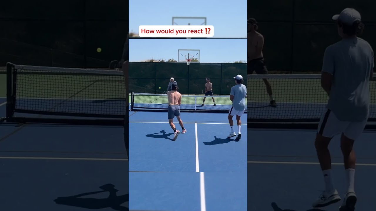 How would you react? #pickleball #pickleballaddict #pickleballplayers