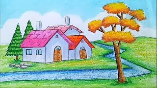 איך לצייר בית בכפר