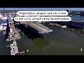 US aircraft carrier catapults cars into a Virginia river | REUTERS  - 00:41 min - News - Video