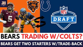 Bears TRADE BACK w/COLTS Lands Top EDGE, CENTER in 2024 NFL Mock-Draft