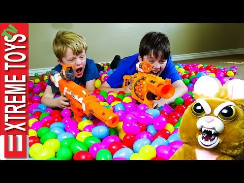 Easter Egg Heist Remastered! Crazy Easter Basket Nerf Battle!
