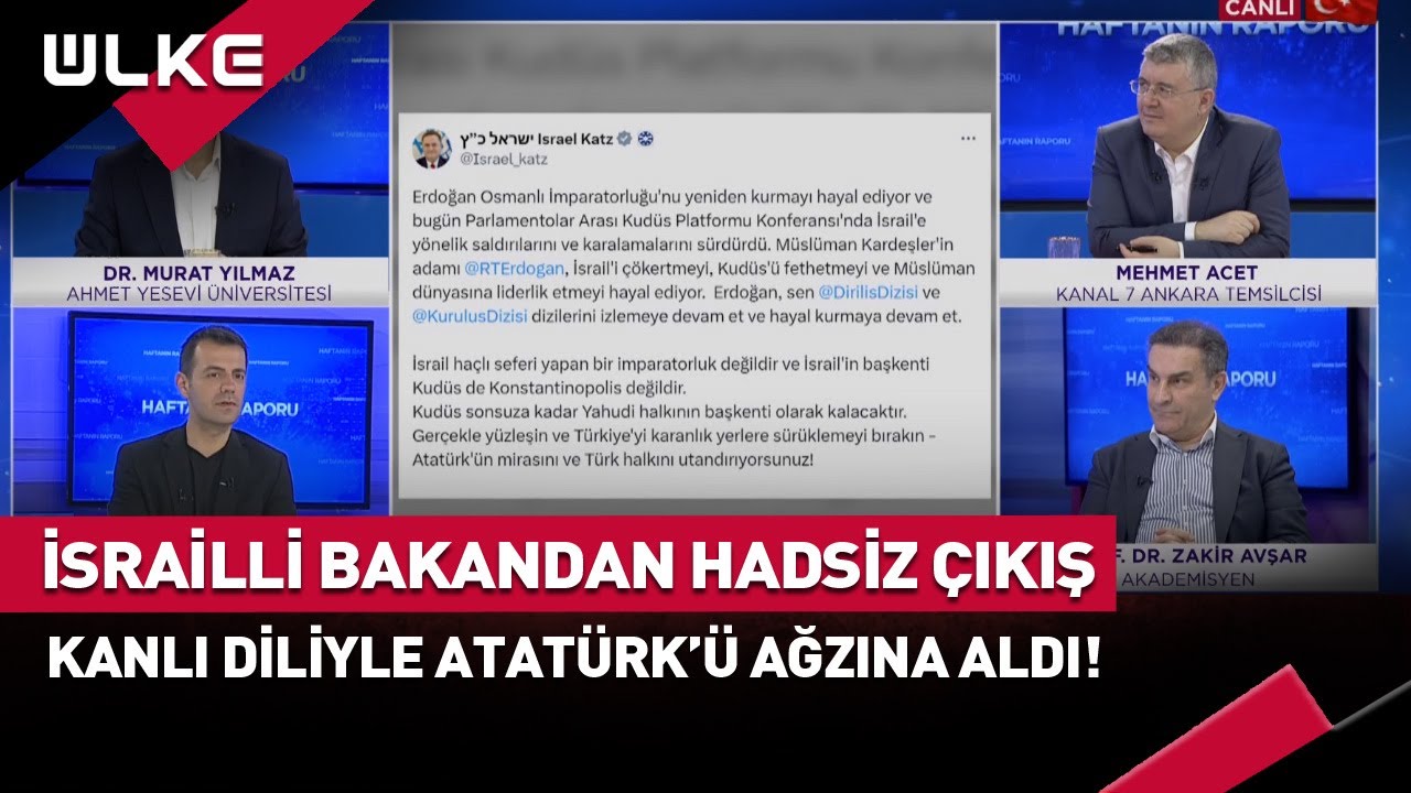 İsrailli Bakan Kirli Diline Atatürk'ü Doladı! #haber