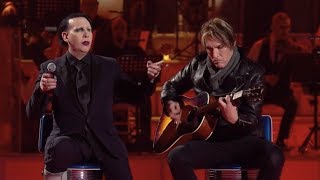 Marilyn Manson and Tyler Bates performing Sweet Dreams (Acoustic) live on italian TV show MUSIC