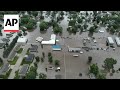 Aerial video shows flooding in Rock Valley, Iowa. Hundreds told to evacuate
