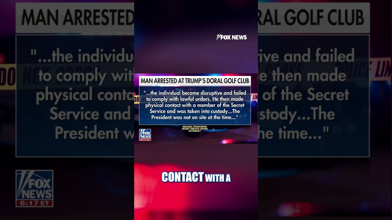 Man ARRESTED at Trump Doral National Golf Club #shorts #us #news #foxnews #Trump