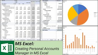 MS Excel: Create a Smart, Dynamic, Personal Accounts Manager using Pivot Tables and Charts