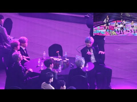 190115 BTS Reaction to BBoomBBoom 'MOMOLAND' (모모랜드 무대보는 방탄소년단) 4K 직캠 by 비몽