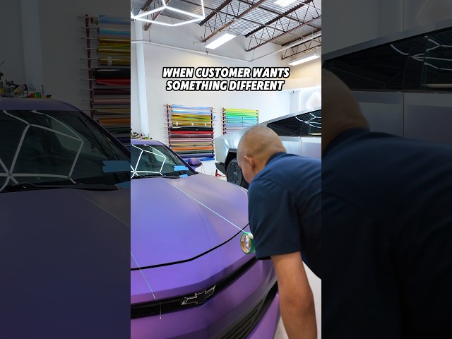Client wanted something different! Ever seen how rally stripes are done? 🔥 #carwrapping #asmrvideo