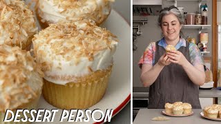 The Perfect Coconut Cupcakes With Claire Saffitz | Dessert Person