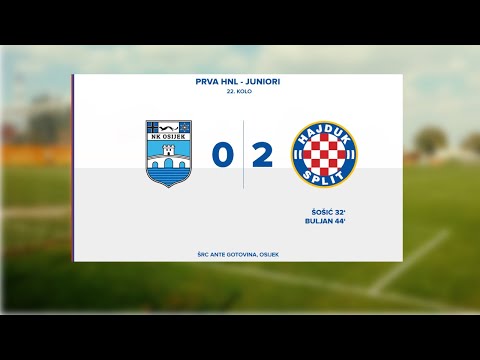 [SAŽETAK] 22. kolo Prve HNL za juniore: Osijek - Hajduk 0:2