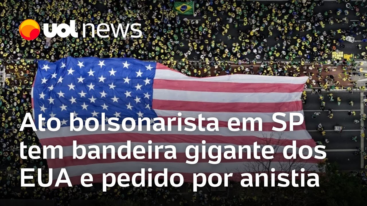 Sete de setembro: ato por anistia e pró-Bolsonaro em SP tem bandeira dos EUA gigante; veja resumo