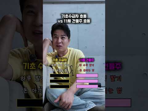 <strong>기초수급자</strong> vs 11채 건물주 마인드 비교