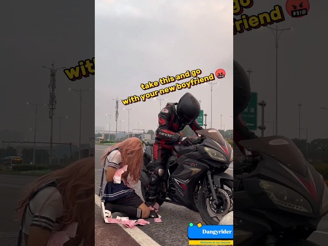 she was cheating me so i left her look😎🏍️#race #poorrider #sad #biker #story #ktmlover #wait #fyp