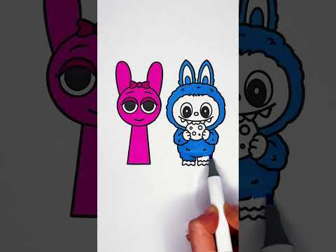 💕 Pinki & Um Amigo Fofo💙✨ Colorindo Com Glítter #glitter #arte #brinquedo #cor #trend