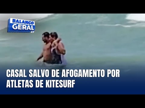 Atletas de Kitesurf salvam casal em afogamento na Barra da Lagoa