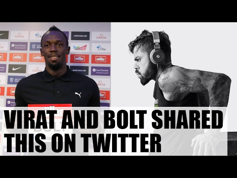 Virat Kohli overwhelmed by Usain Bolt's mesasge Virat Kohli overwhelmed by Usain Bolt's mesasge
