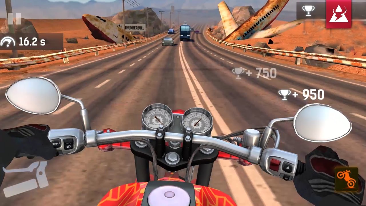 moto rider go highway traffic online