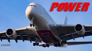 Emirates A380 FULL POWER 💨✈️ Go Around at Birmingham Airport ( BHX )