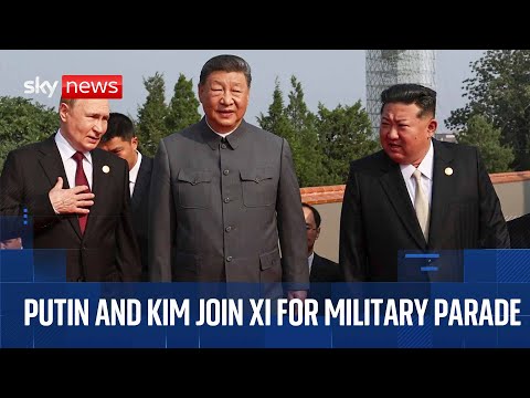 Xi, Putin and Kim unite at China's biggest ever military parade | Sky News coverage