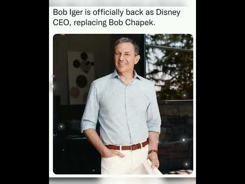 Bob Iger is officially back as Disney CEO, replacing Bob Chapek.