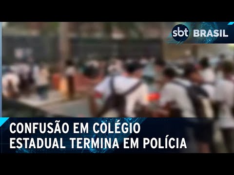 Polícia usa spray de pimenta para dispersar alunos de uma escola estadual | SBT Brasil (26/06/24)