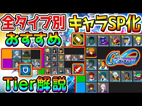 【Gジェネエターナル】タイプ別 キャラSP化 おすすめまとめ!パイロットSP化Tier!URと遜色ない最強化キャラも!?【SDガンダム ジージェネレーション タワー ミオリネ エターナル gジェネET