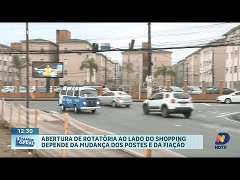 Rotatória em São José: fiação pode comprometer inauguração